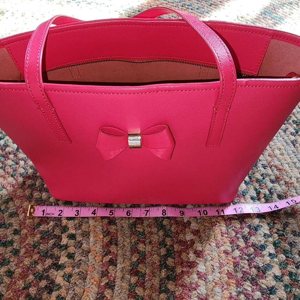 Ted Baker Hot Pink Tote with Bow Accent - Picture 13 of 15